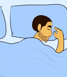 man dreaming about ex-girlfriend