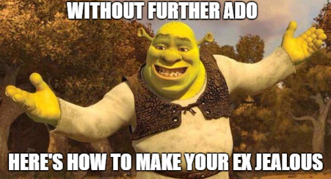 shrek making ex wife jealous meme